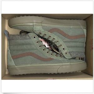 vans sk8 hi dark green
